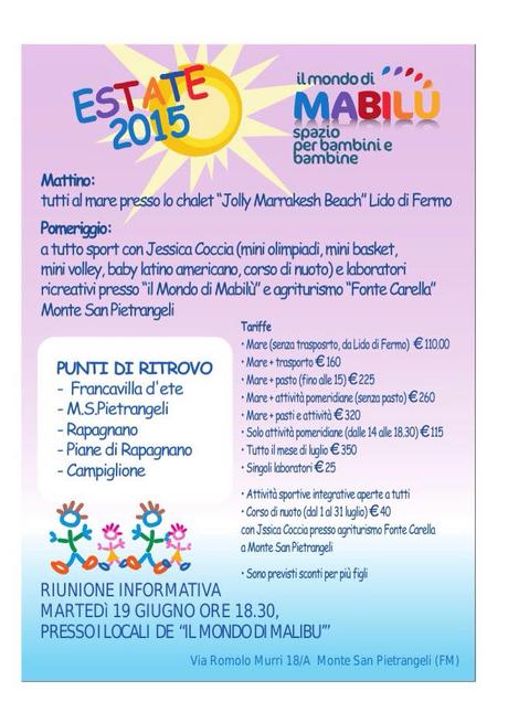 Mare, Natura e Sport: le proposte per il centro estivo di Mabilù
