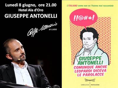 Lunedì 8 giugno - GIUSEPPE ANTONELLI al Caffè Letterario di Lugo