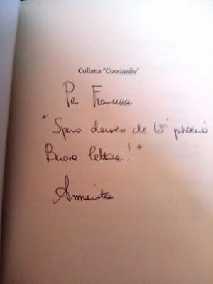 'L'ECO DEL MIO CUORE' CON DEDICA DA PARTE DELL'AUTRICE ANNARITA PIZZO