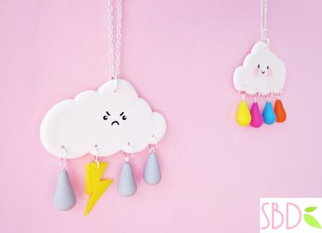 Nuvolette kawaii in fimo - Kawaii fimo clouds