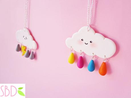 Nuvolette kawaii in fimo - Kawaii fimo clouds