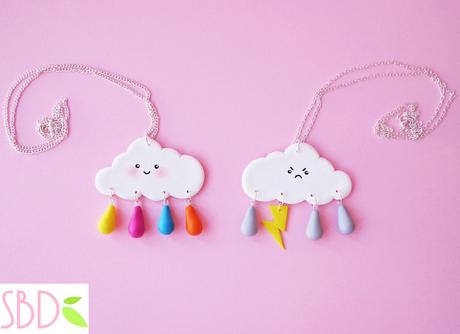 Nuvolette kawaii in fimo - Kawaii fimo clouds