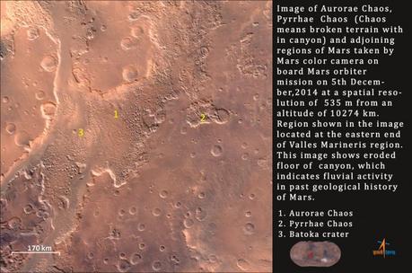 Immagine scattata dalla Mars Colour Camera (MCC) montata sulla sonda MOM. Crediti: ISRO