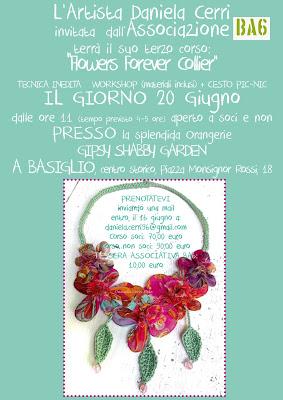 CORSO n. 3 Sabato 20 Giugno nella nostra incantevole Orangerie Il Melograno GIPSY SHABBY GARDEN