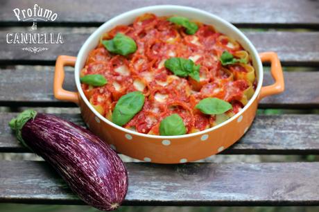 Paccheri filanti ripieni di melanzane – assaggi d’estate