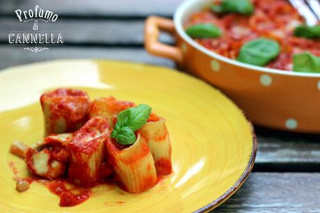 Paccheri filanti ripieni di melanzane – assaggi d’estate
