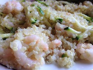 Senza Bimby, Quinoa Bianca con Zucchine e Gamberetti