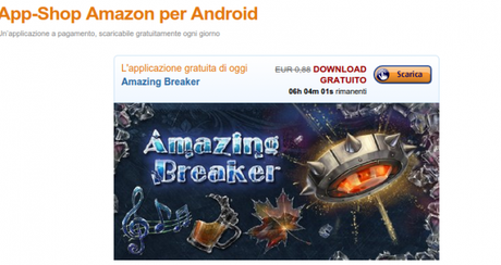 Amazing Breaker gratis solo per oggi su Amazon App Shop