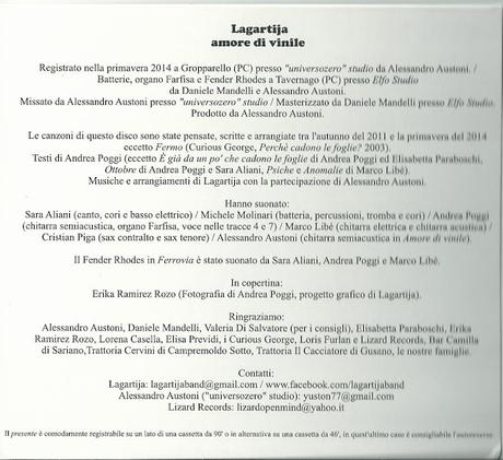 LAGARTIJA “Amore di vinile”, di Stefano Caviglia