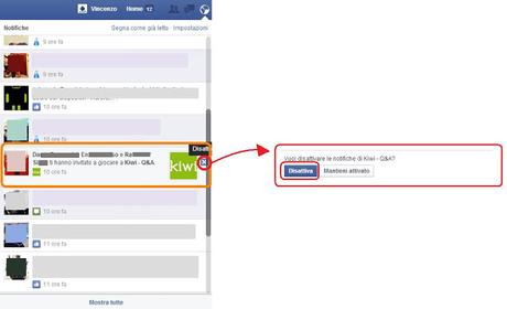 Come disattivare le notifiche di Kiwi su Facebook [Guida]