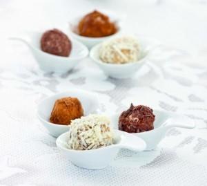 Piccoli tartufi speziati ai 3 cioccolati