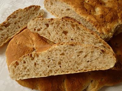 Pan ciabatte con farina integrale e fiocchi d'avena