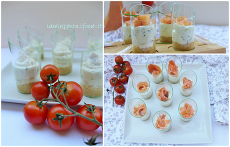 Cheesecake fresca al salmone e erba cipollina