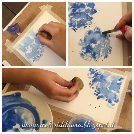 Come dipingere le ortensie con i bambini...tutorial