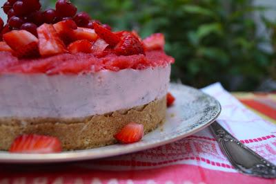 Torta fredda alle fragole