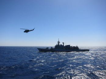 Oceano Indiano/ Operazione Antipirateria dell’Unione Europea “Atalanta”. Nave Libeccio da il cambio a Nave Grecale
