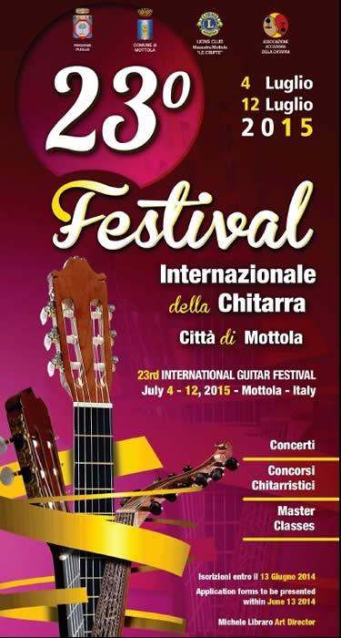 23rd International Festival of Guitar - Mottola (Italy)