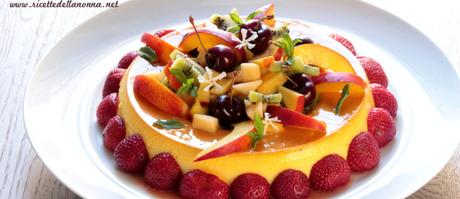 Creme caramel alla frutta