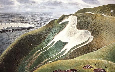 The Westbury Horse' by Eric Ravilious, 1939, watercolour on paper