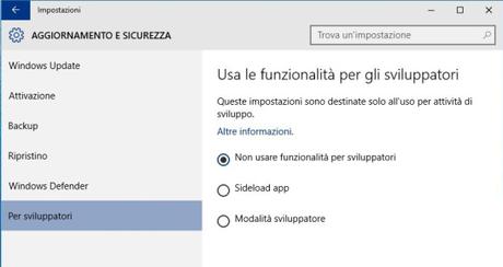 [Guida] Abilitare l’installazione degli .appx esterni allo store su [Windows 10]