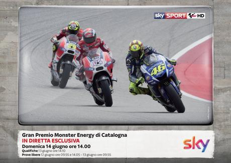 MotoGP Catalogna 2015, Gara diretta esclusiva Sky Sport MotoGP HD, differita Cielo Tv