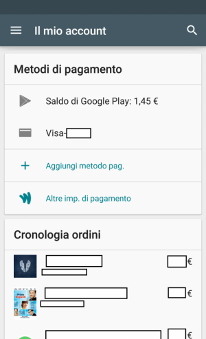 Come aggiungere un metodo di pagamento al Google Play Store