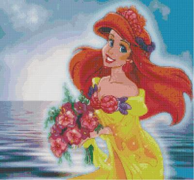 Schema per il punto croce: Principessa Disney Ariel_8