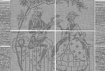 Disegni A Filet Per Tende.Schemi Per Il Filet Tenda Romantica Da Lavorare A Filet Paperblog