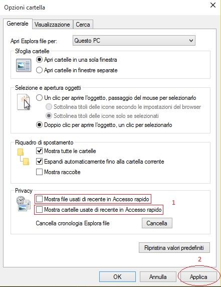 [Guida] Come disattivare (Accesso Rapido) e sostituirlo con (Questo PC) su [Windows 10]