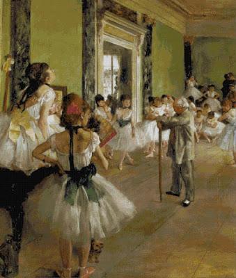 Schema per il punto croce: Classe di danza di Edgar Degas