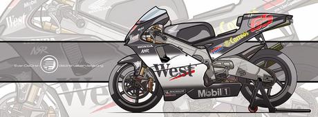 Motorcycle Art - Honda NSR 500 2002 by Evan DeCiren