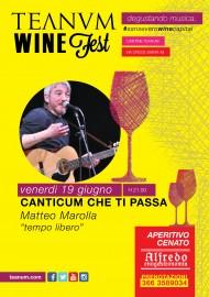 TEANUM WINE FEST: IL 19 GIUGNO, MATTEO MAROLLA E LA ZUMPINÀRIA BANDA