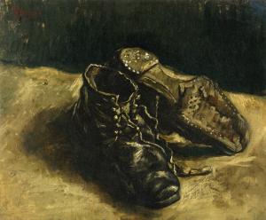 Vincent-van-Gogh.-Un-paio-di-scarpe.-Una-scarpa-rovesciata-1887-olio-su-tela-cm.-375-x-415.-Collezione-privata-courtesy-of-Eykyn-Maclean