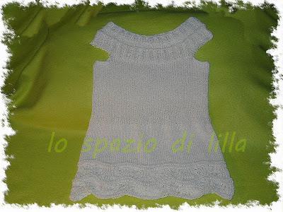 Scialle ferri BiancoLatte knitted shawl