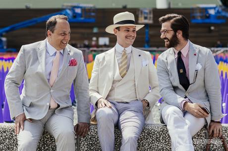 dandy style, total white , Pitti Uomo, street style