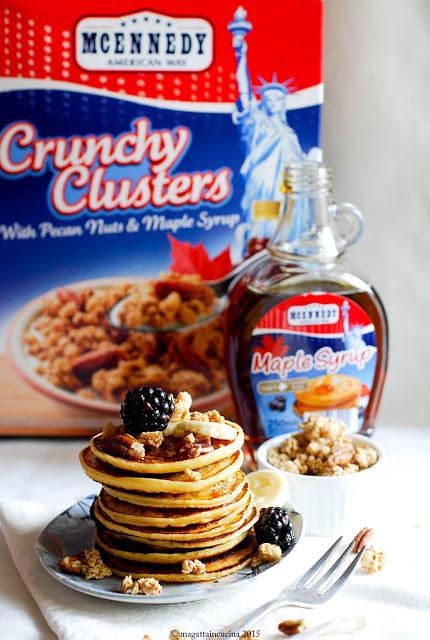 Pancakes alla ricotta e burro di arachidi | Ricotta and Peanut Butter Pancakes