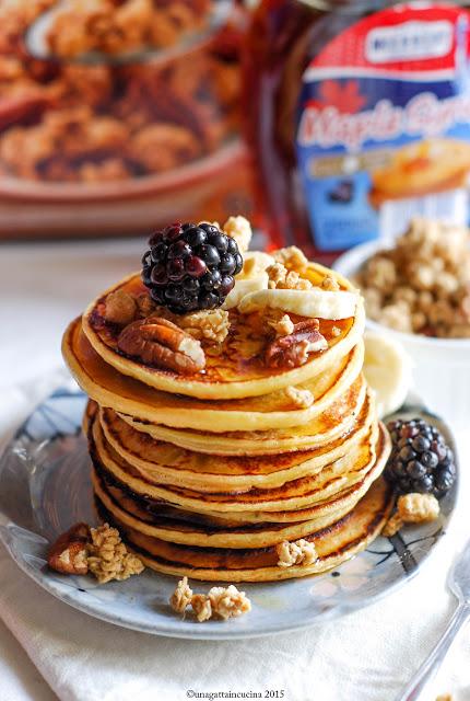 Pancakes alla ricotta e burro di arachidi | Ricotta and Peanut Butter Pancakes