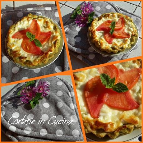 Mini Quiche con frolla al basilico e ripieno di Feta e crescenza