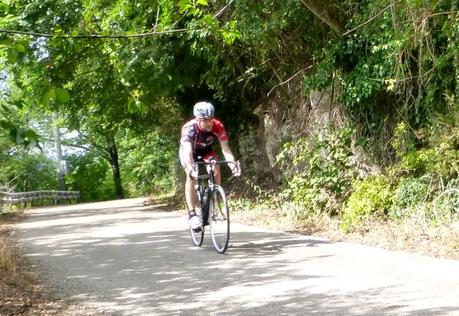 On road bike climbing the Eastern hills (21/6, 2015)