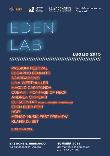 Eden Lab: il programma di luglio