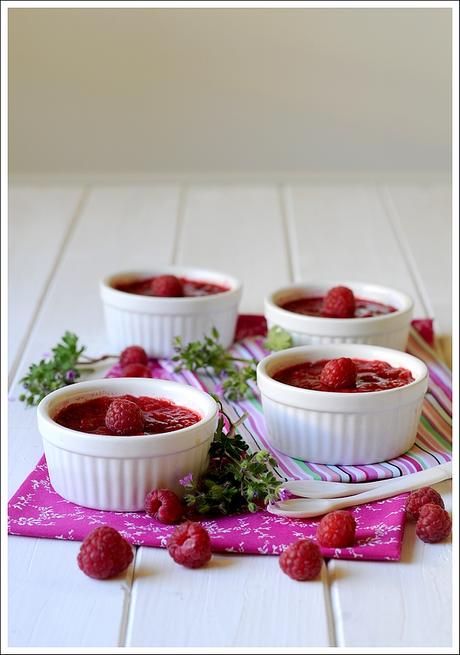 Panna Cotta (senza Gelatina) con Salsa ai Lamponi