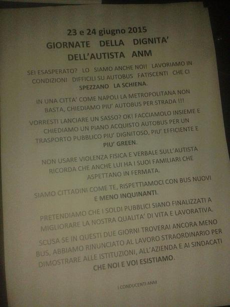 Volantino protesta ANM