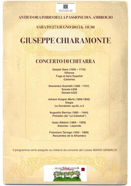 Giuseppe Chiaramonte in Concerto 27 giugno 2015