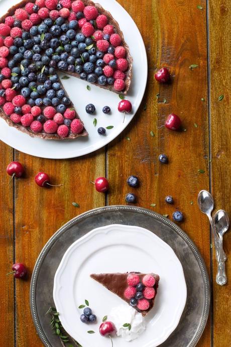 VEGAN CHEESECAKE SENZA COTTURA  al CIOCCOLATO, COCCO e FRUTTI DI BOSCO | SENZA GLUTINE