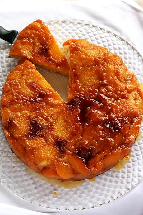 _Upside down peach cake