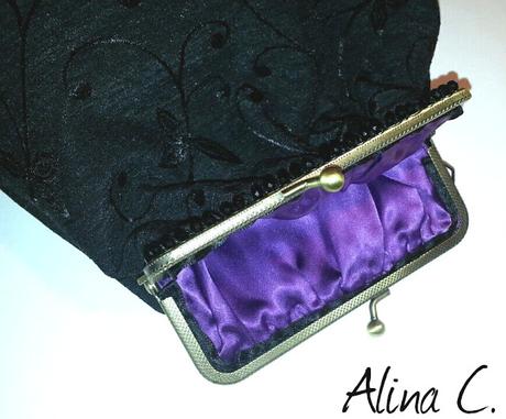 Borsetta nera chiusura clic clac Black Purse