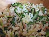 Senza Bimby, Riso, Farro, Orzo Zucchine Julienne, Asparagi Gamberi