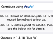 Saurik rilascia nuovo aggiornamento Cydia Installer, adesso pieno supporto 8.3! [Aggiornato Vers. 1.1.18]