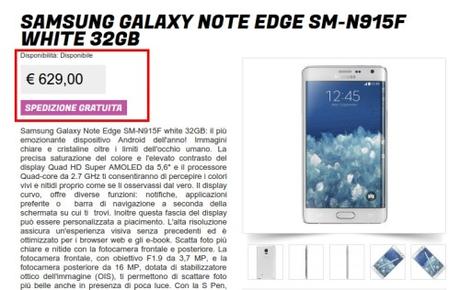 Samsung Galaxy Note Edge SM N915F White 32GB 2  Gli Stockisti  Smartphone  cellulari  tablet  accessori telefonia  dual sim e tanto altro Offerta speciale Samsung Galaxy Note Edge a 629 euro da Glistockisti.it