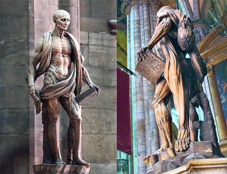 La statua di San Bartolomeo Scorticato - Duomo Milano